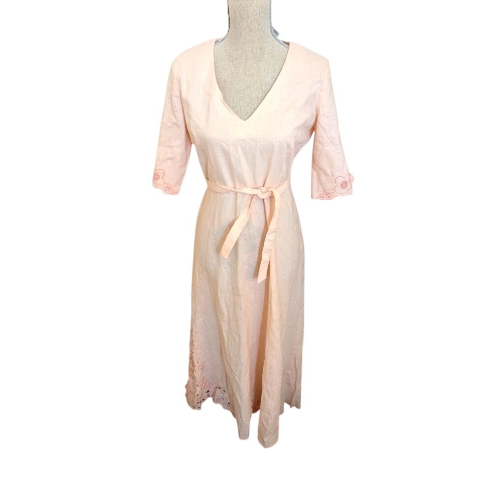 Together Pale Pink Maxi Dress with Tie Waist